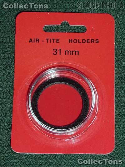 Air-Tite Coin Capsule "H" Black Ring Coin Holder for 31mm Coins