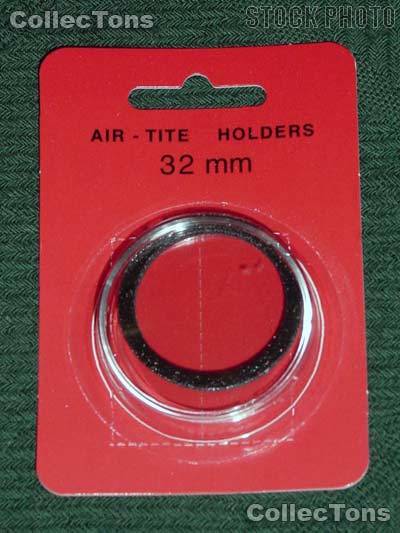 Air-Tite Coin Capsule "H" Black Ring Coin Holder for 32mm Coins
