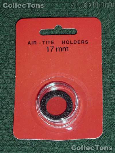 Air-Tite Coin Capsule "A" Black Ring Coin Holder for 17mm Coins