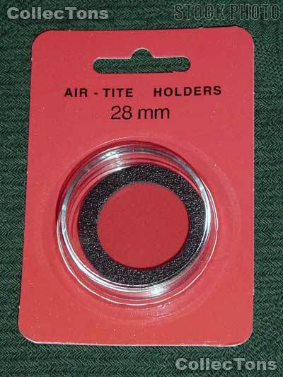 Air-Tite Coin Capsule "H" Black Ring Coin Holder for 28mm Coins