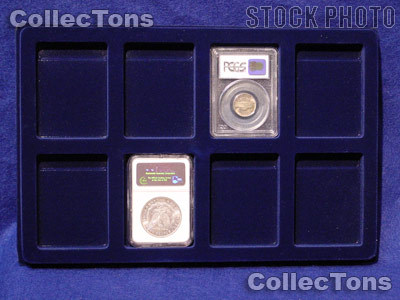 Lighthouse Velvet Coin Trays for Slabs TAB 8 USK Blue