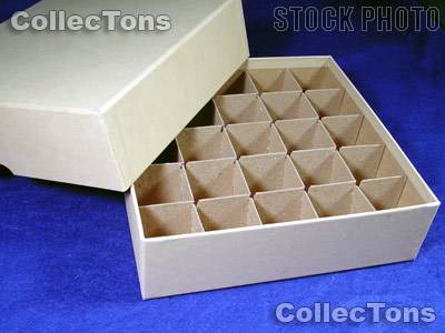 Coin Roll Box for 25 Rolls or Tubes of LARGE DOLLARS