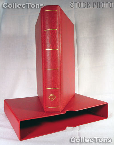 Lighthouse OPTIMA-F Coin Binder and Slipcase in Red