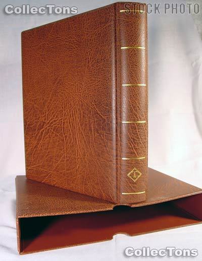Lighthouse OPTIMA-F Coin Binder and Slipcase in Brown