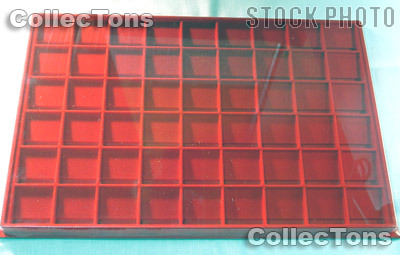 Horizontal Coin Tray for 1.5x1.5 Coin Holders in Red