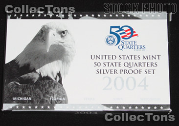 2004 SILVER QUARTER PROOF SET OGP Replacement Box and COA