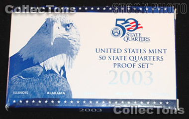 2003 U.S. Mint QUARTER Proof Set OGP Replacement Box and COA