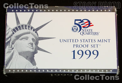1999 U.S. Mint Proof Set OGP Replacement Box and COA