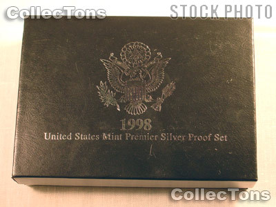 1998 Premier Silver Proof Set - Deluxe 5 Coin Set