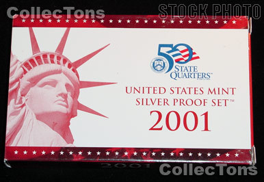 2001 U.S. Mint SILVER PROOF SET - 10 Coins