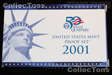 2001 U.S. Mint Proof Set OGP Replacement Box and COA