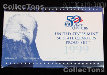 1999 U.S. Mint QUARTER Proof Set OGP Replacement Box and COA