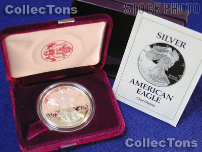 1993-P Proof American Silver Eagle - In Box with COA