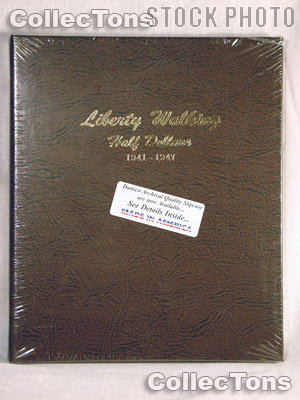 Dansco Walking Liberty Half Dollars 1941-47 Album #7161