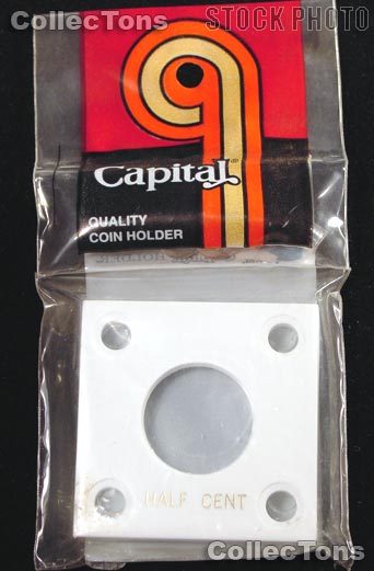 Capital Plastics 2x2 Holder - HALF CENT in White