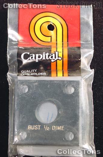 Capital Plastics 2x2 Holder - BUST 1/2 DIME in Black