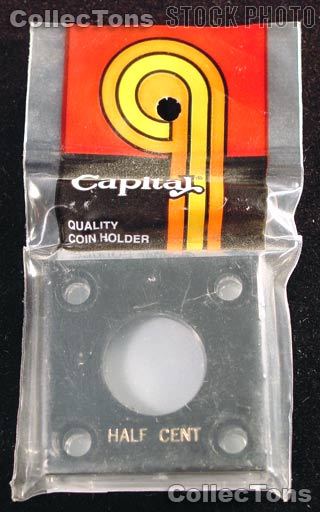 Capital Plastics 2x2 Holder - HALF CENT in Black