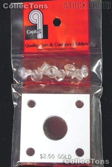 Capital Plastics 2x2 Holder - $2.50 GOLD in White