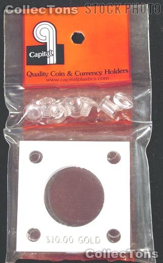 Capital Plastics 2x2 Holder - $10 GOLD in White