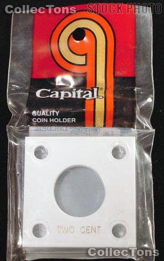 Capital Plastics 2x2 Holder - TWO CENT in White