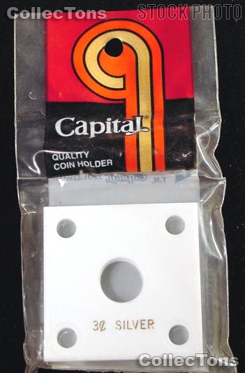 Capital Plastics 2x2 Holder - 3 CENT SILVER in White