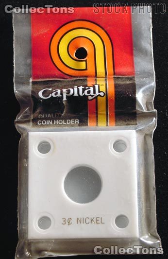 Capital Plastics 2x2 Holder - 3 CENT NICKEL in White