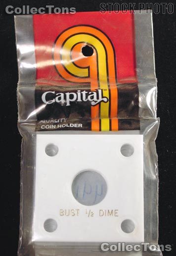 Capital Plastics 2x2 Holder BUST 1/2 DIME  White