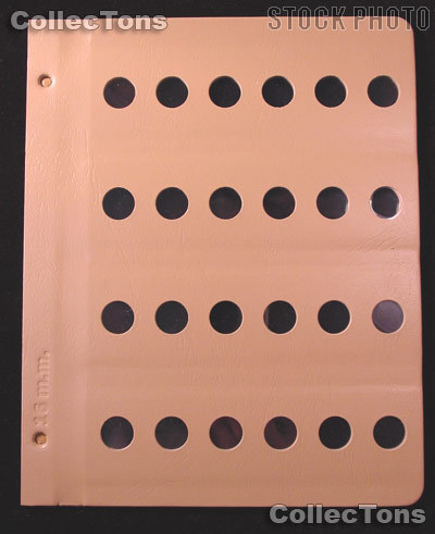 Dansco Blank Album Page for 16mm Coins