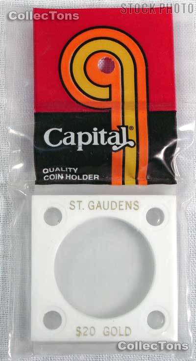 Capital Plastics 2x2 Holder - ST. GAUDENS GOLD in White