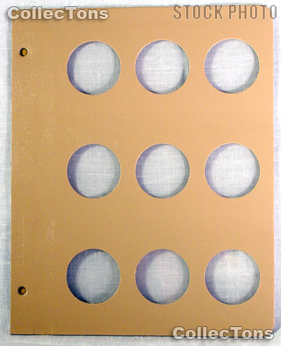 Dansco Blank Album Page for 39mm Coins