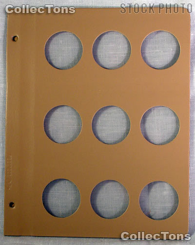 Dansco Blank Album Page for 40mm Coins