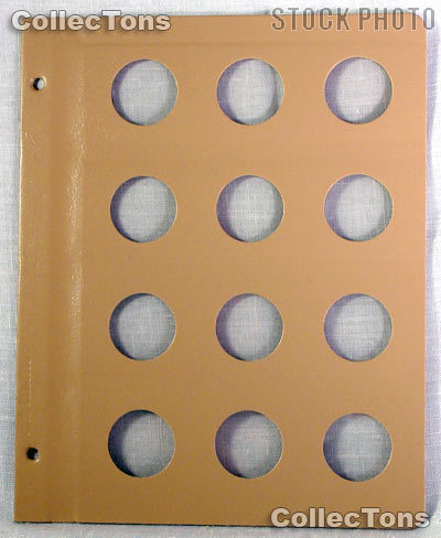 Dansco Blank Album Page for 31mm Coins
