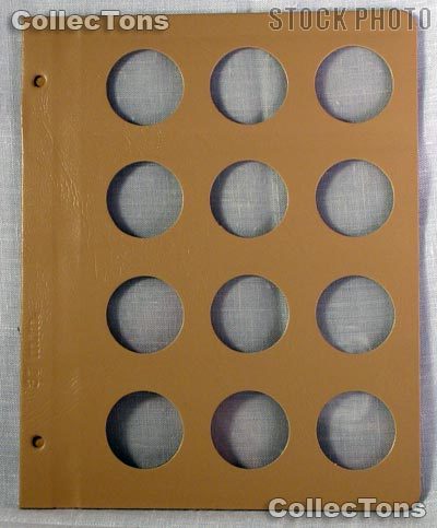Dansco Blank Album Page for 37mm Coins