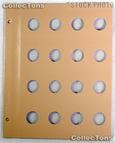 Dansco Blank Album Page for 22mm Coins