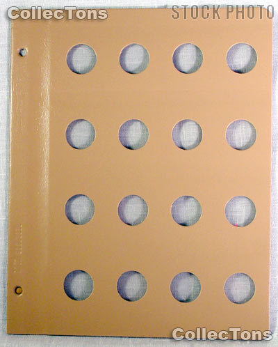 Dansco Blank Album Page for 22mm Coins