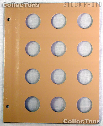 Dansco Blank Album Page for 30mm Coins