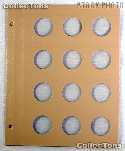 Dansco Blank Album Page for 32mm Coins