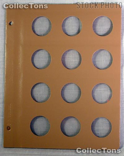 Dansco Blank Album Page for 33mm Coins