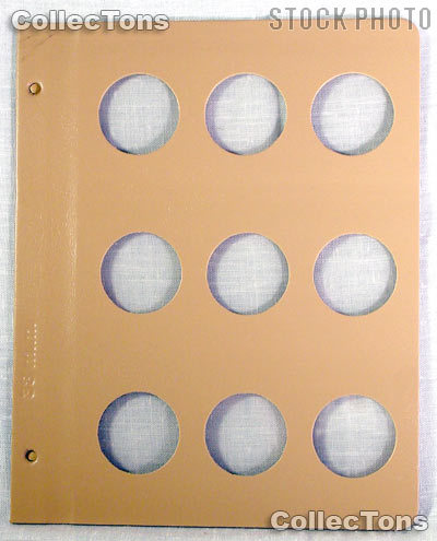 Dansco Blank Album Page for 38mm Coins