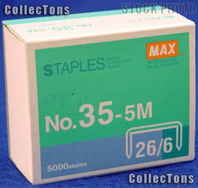 Flat Clinch Staples Standard Box of 5000 by MAX No.35