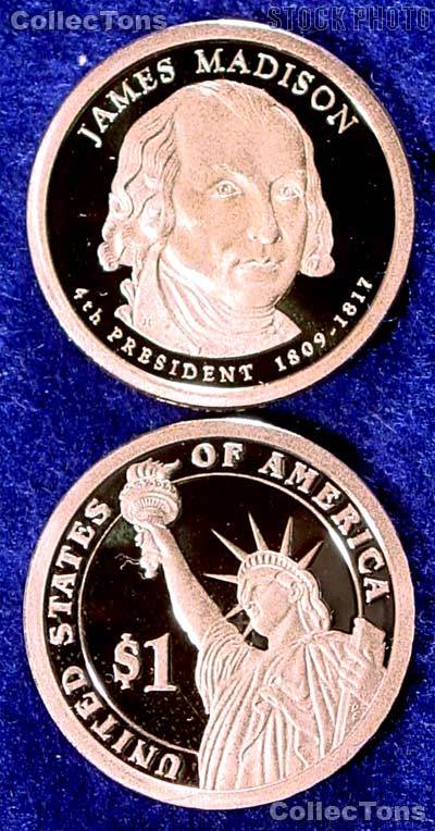 2007-S James Madison Presidential Dollar GEM PROOF Coin