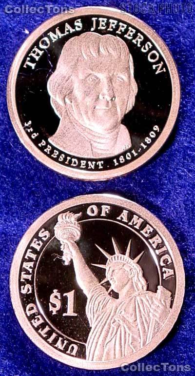 2007-S Thomas Jefferson Presidential Dollar GEM PROOF Coin