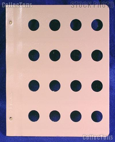 Dansco Blank Album Page for 21mm Coins