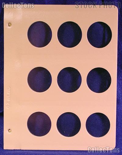 Dansco Blank Album Page for 42mm Coins
