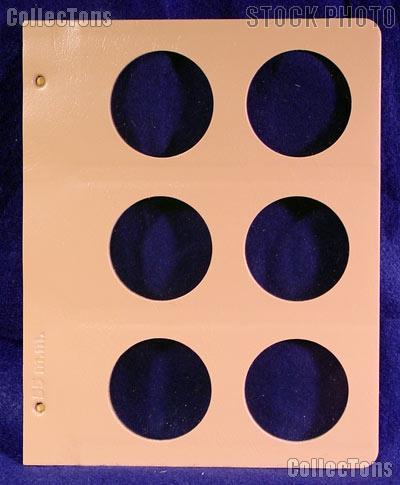 Dansco Blank Album Page for 55mm Coins