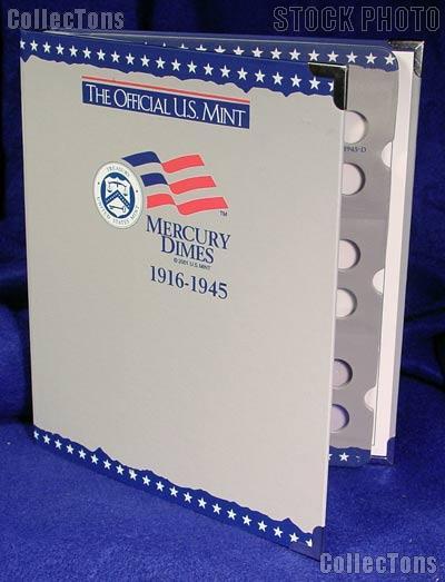 U.S. Mint Mercury Dimes 1916-1945 Album #1725