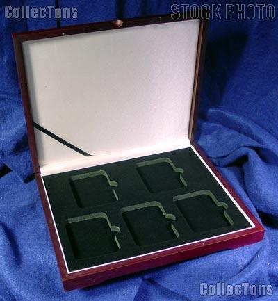 Single Tray Wooden Box for 5 Universal Slab Holders