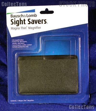 Bausch & Lomb Credit Card Size 2X Wallet Magnifier