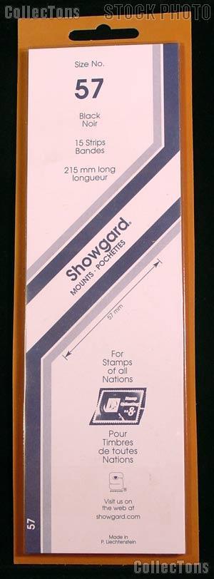 Showgard Strip Style Black Stamp Mounts Size 57