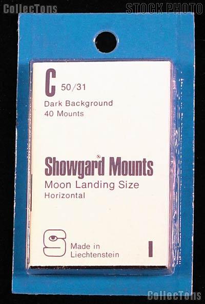 Showgard Pre-Cut Black Stamp Mounts Size C50/31